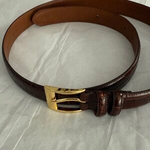 Woman’s Ralph Lauren brown leather belt, size is marked L